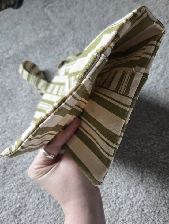 NWOT Green Striped Sézane Tote Bag - Picture 5 of 10